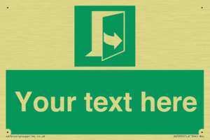 Custom sign safe condition door opens pulling left hand side